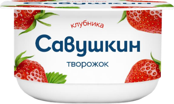 Паста творожная Савушкин клубника 3,5% 120 г