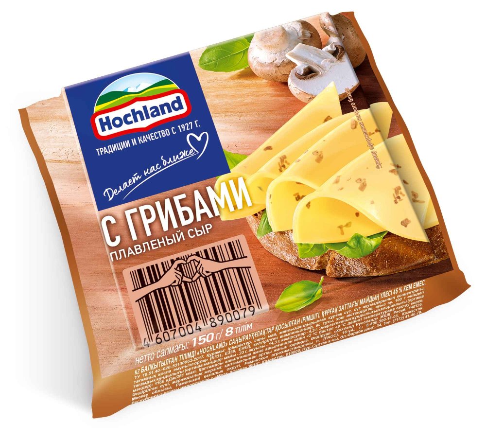 Сыр плавленый Hochland тост с грибами 150 г