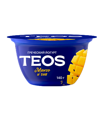 Йогурт Греческий TEOS манго-чиа 2% 140 г