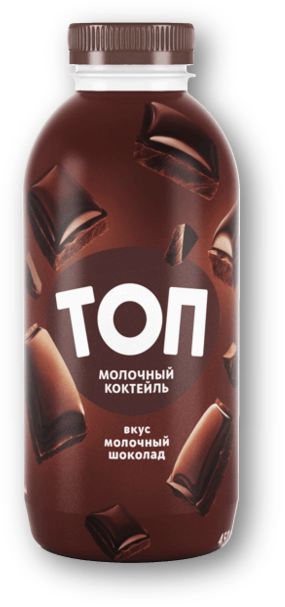 Коктейль молочный ТОП молочный шоколад 2% 450 г