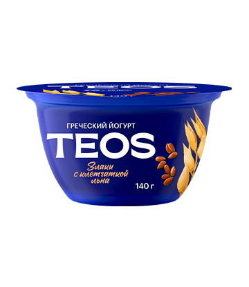 Йогурт Греческий TEOS злаки с клетчаткой льна 2% 140 г