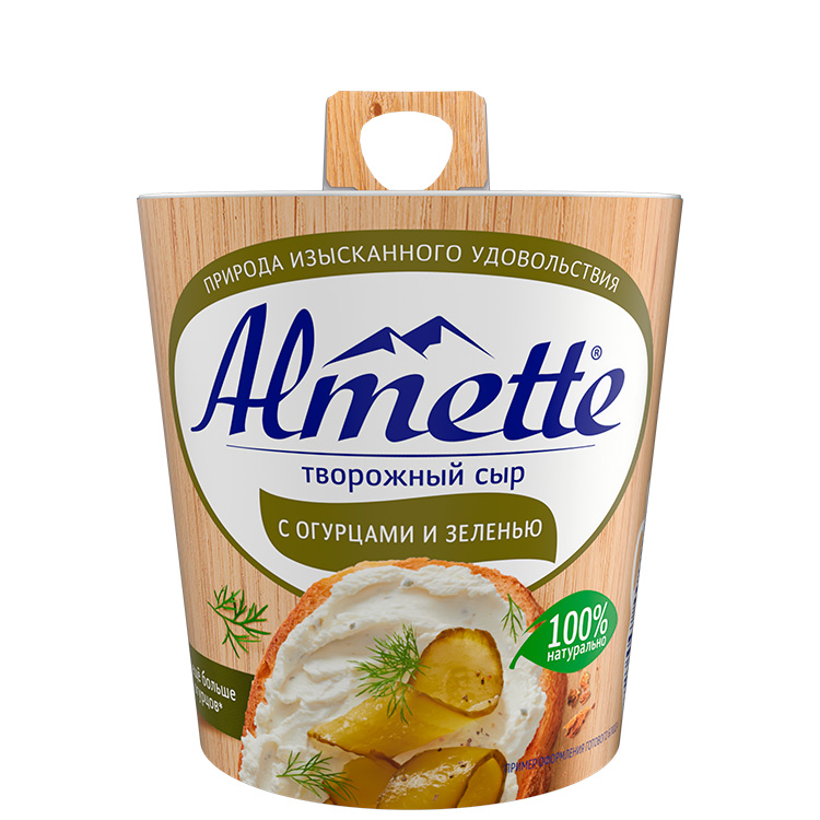 Сыр творожный Hochland Almette с огурцами и зеленью 150 г