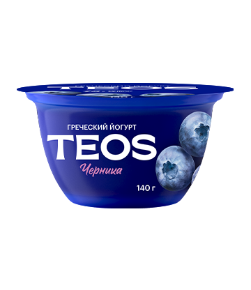Йогурт Греческий TEOS черника 2% 140 г