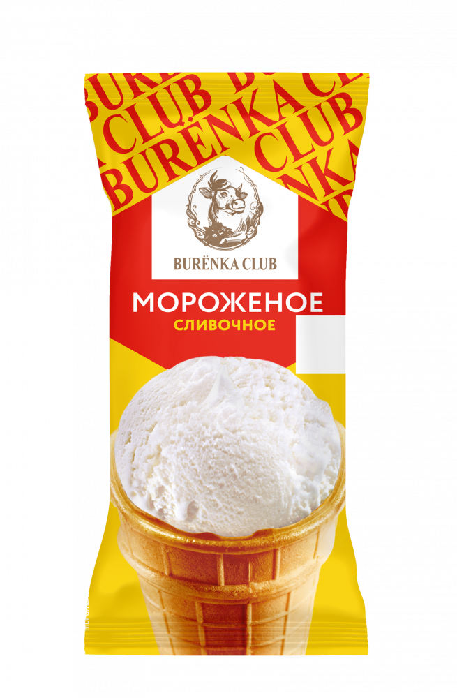 Мороженое BURЁNKA CLUB сливочное в вафельном стаканчике 70 г
