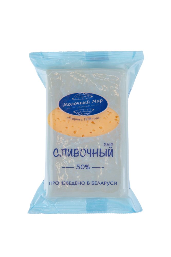Сыр фас. Сливочный Молочный Мир 50% 200 г