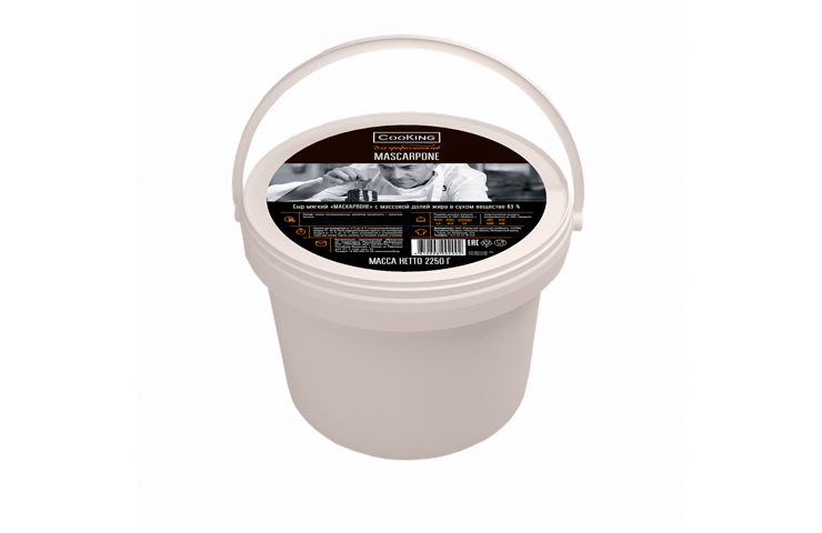 Сыр Маскарпоне мягкий CooKING 83% 2,25 кг