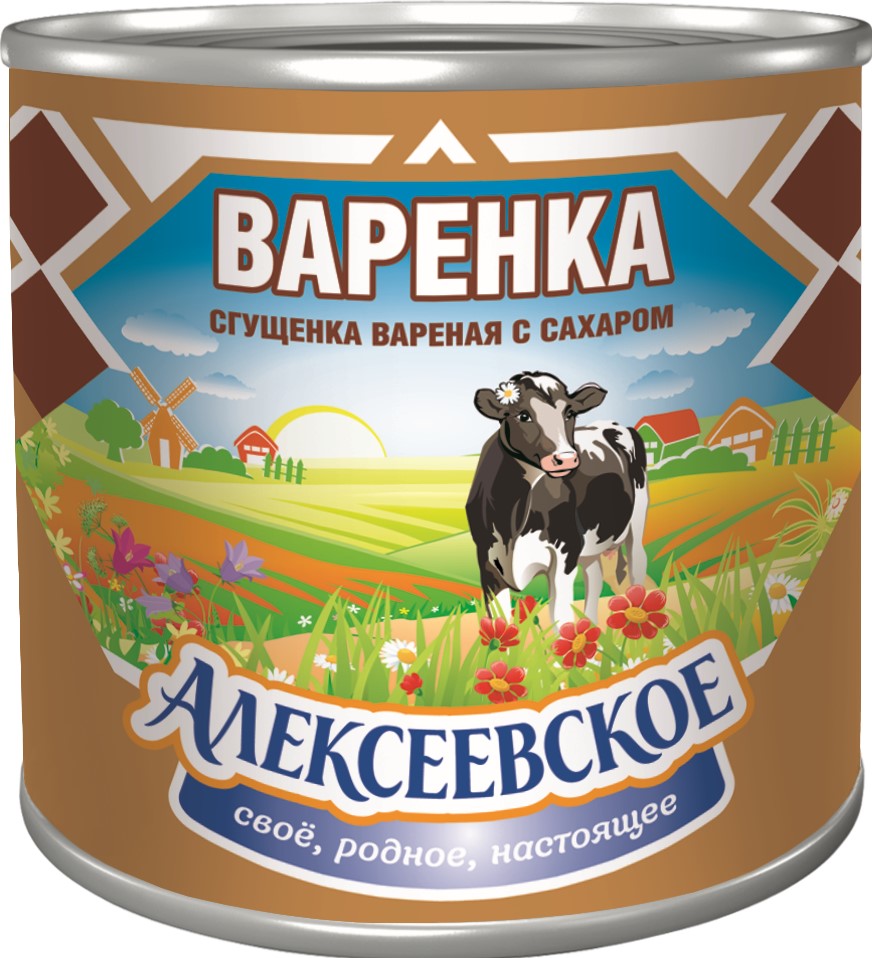Сгущенка вареная Алексеевское 4% 370 г