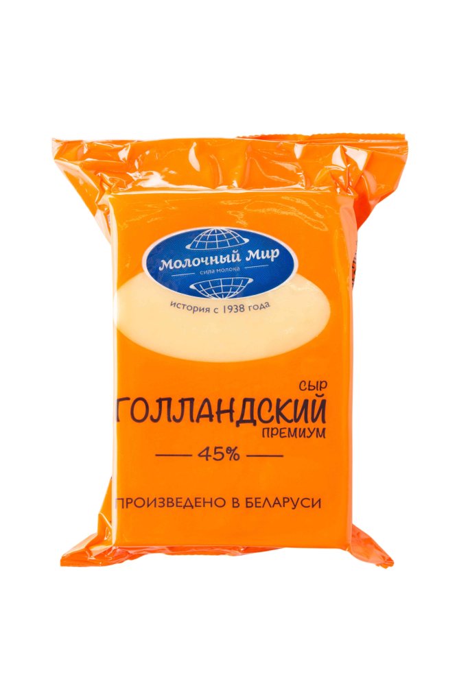 Сыр фас. Голландский премиум Молочный Мир 45% 200 г