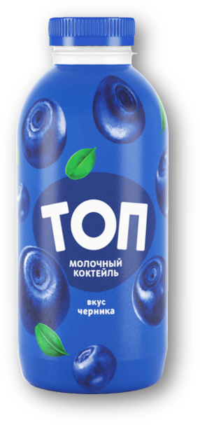 Коктейль молочный ТОП черника 2% 450 г