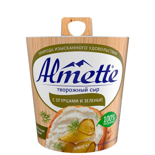 Сыр творожный Hochland Almette с огурцами и зеленью 150 г