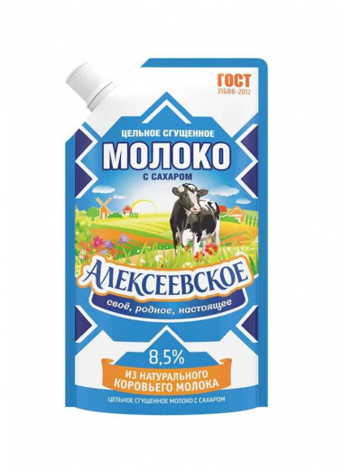 Сгущенное молоко Алексеевское 270 г сашет