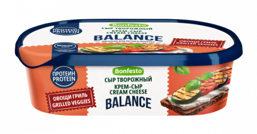 Сыр творожный Кремчиз Овощи гриль Bonfesto BALANCE 65% 140 г