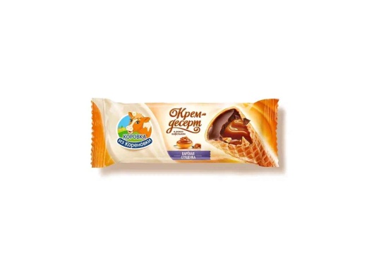 Крем-десерт в вафельном рожке Коровка из Кореновки вареная сгущенка 25% 40 г